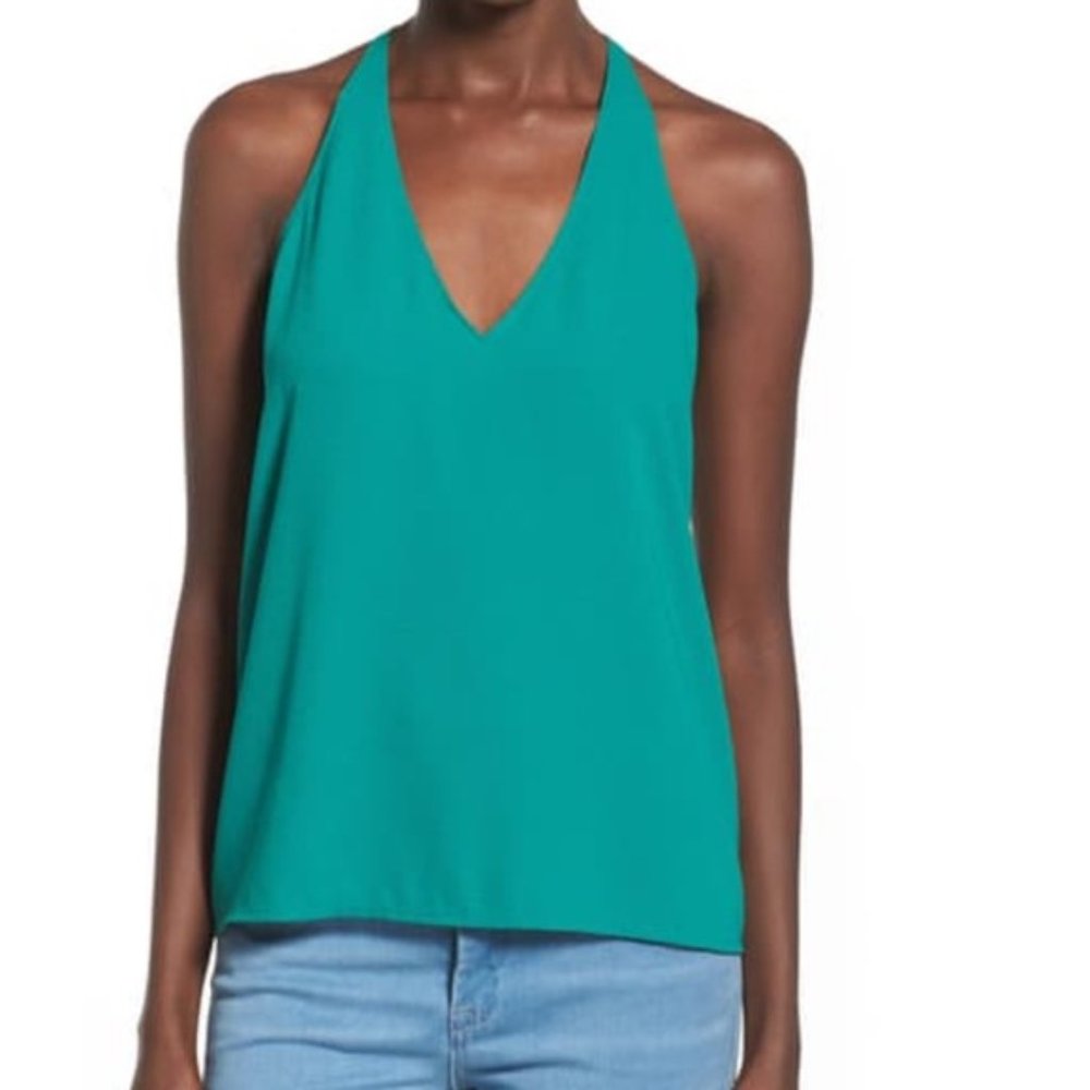 Medium green Leith T back camisole
